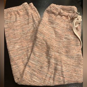 Anthropologie Saturday Sunday Pink/Gray Space Dye Drawstring Sweatpants S